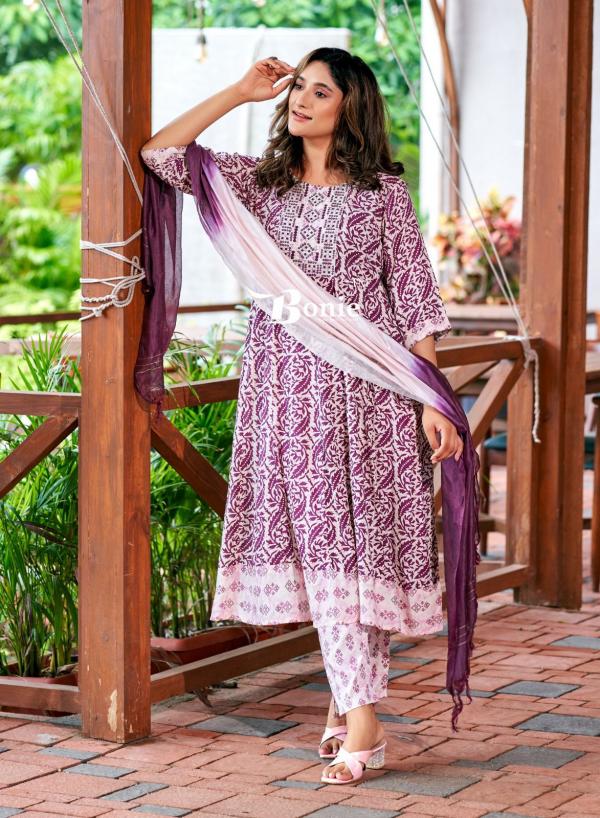 Bonie Anarkali Rayon Kurti Bottom With Dupatta